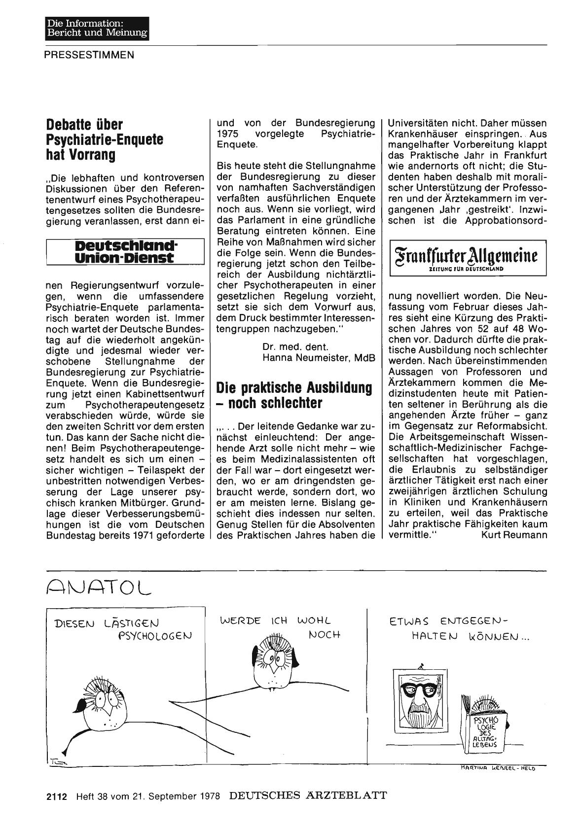 Vorschauseite 1: Die praktische Ausbildung — noch schlechter