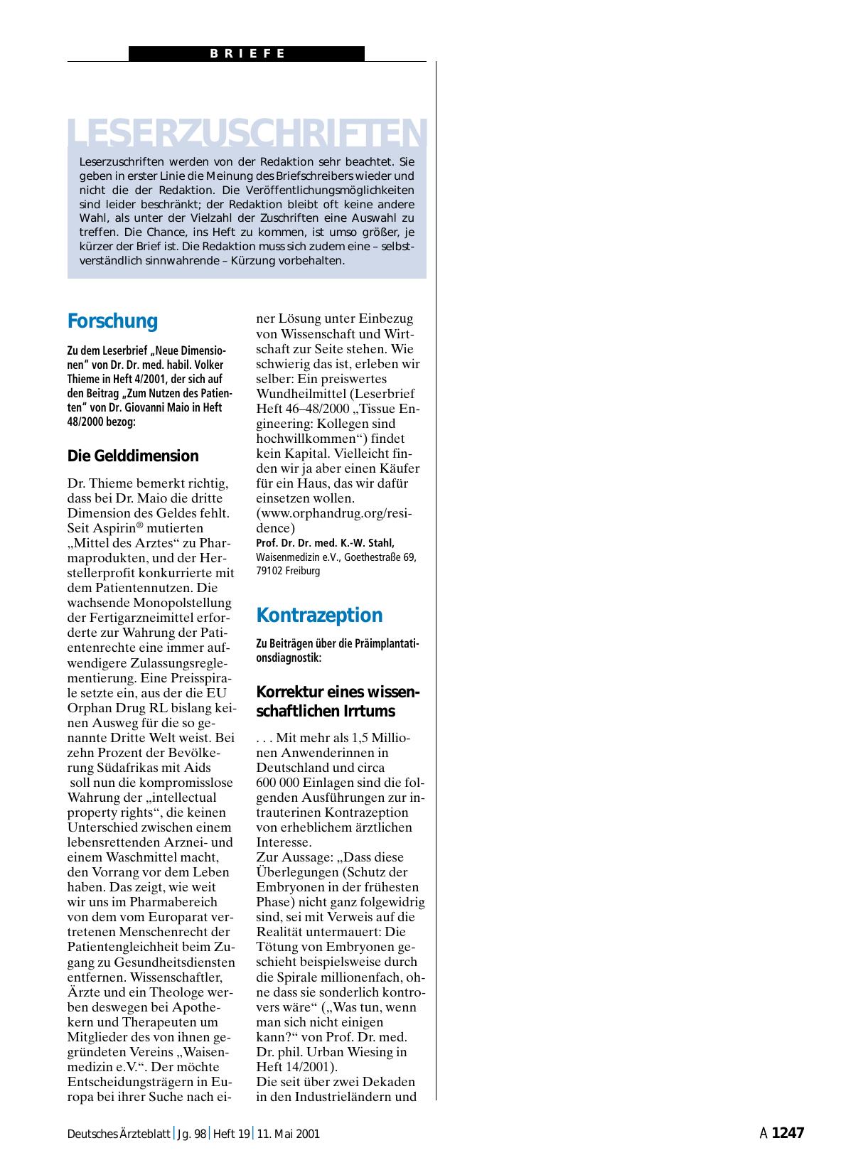 Vorschauseite 1: Forschung: Die Gelddimension