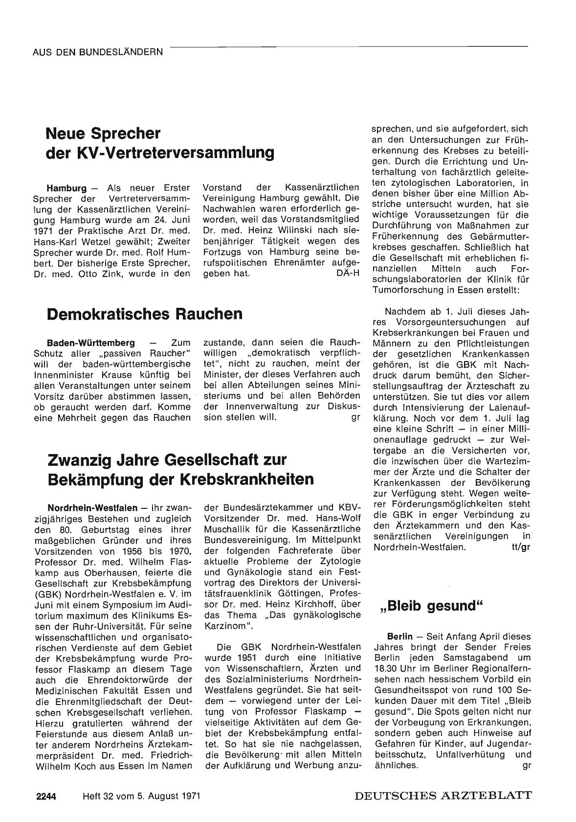 Vorschauseite 1: „Bleib gesund"