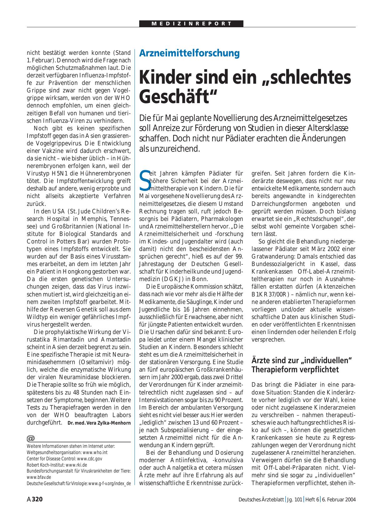 Vorschauseite 1: Arzneimittelforschung: Kinder sind ein „schlechtes Geschäft“