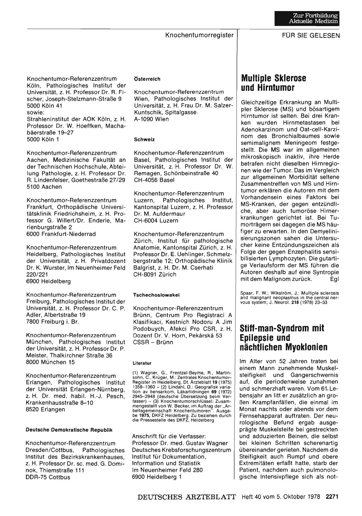 Vorschauseite 1: Multiple Sklerose und Hirntumor