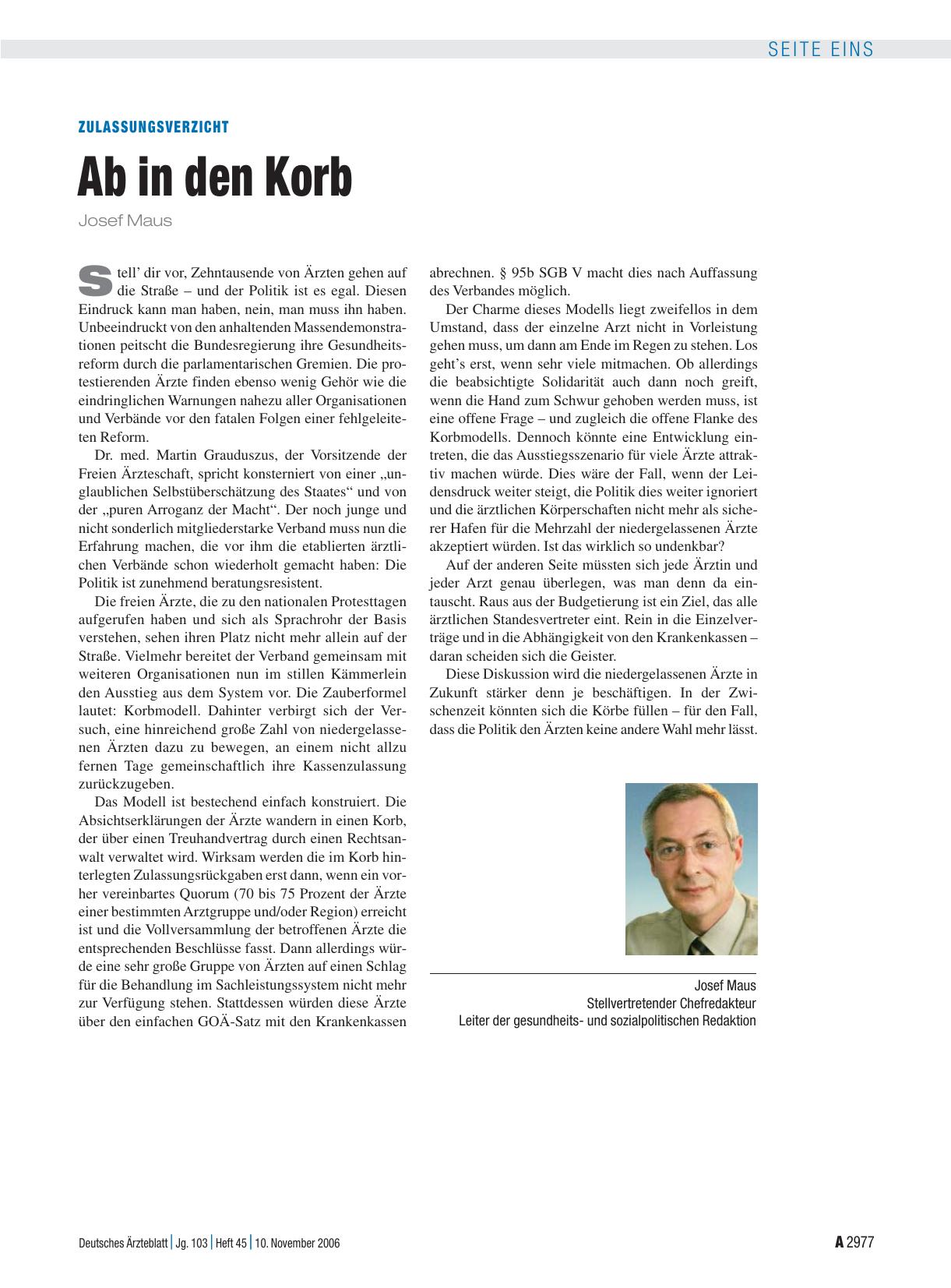 Vorschauseite 1: Zulassungsverzicht: Ab in den Korb