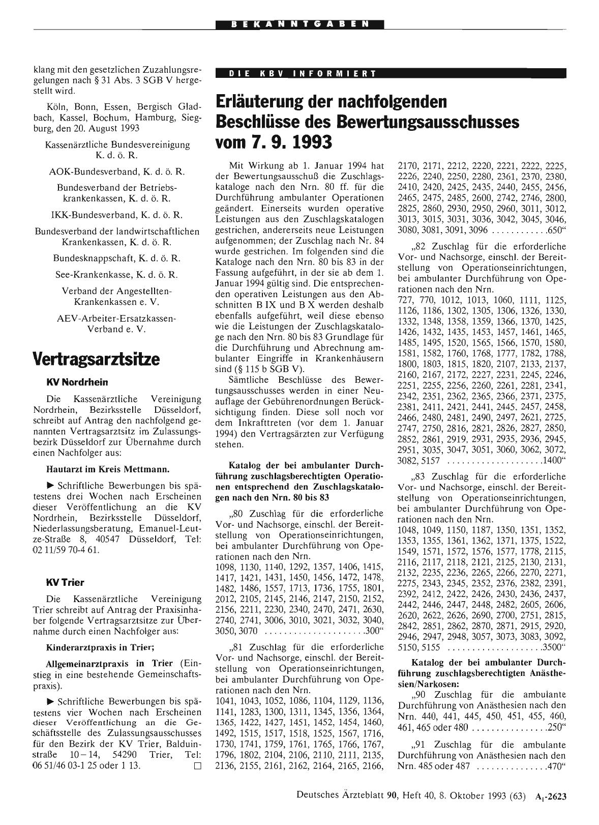 Vorschauseite 1: Vertragsarztsitze