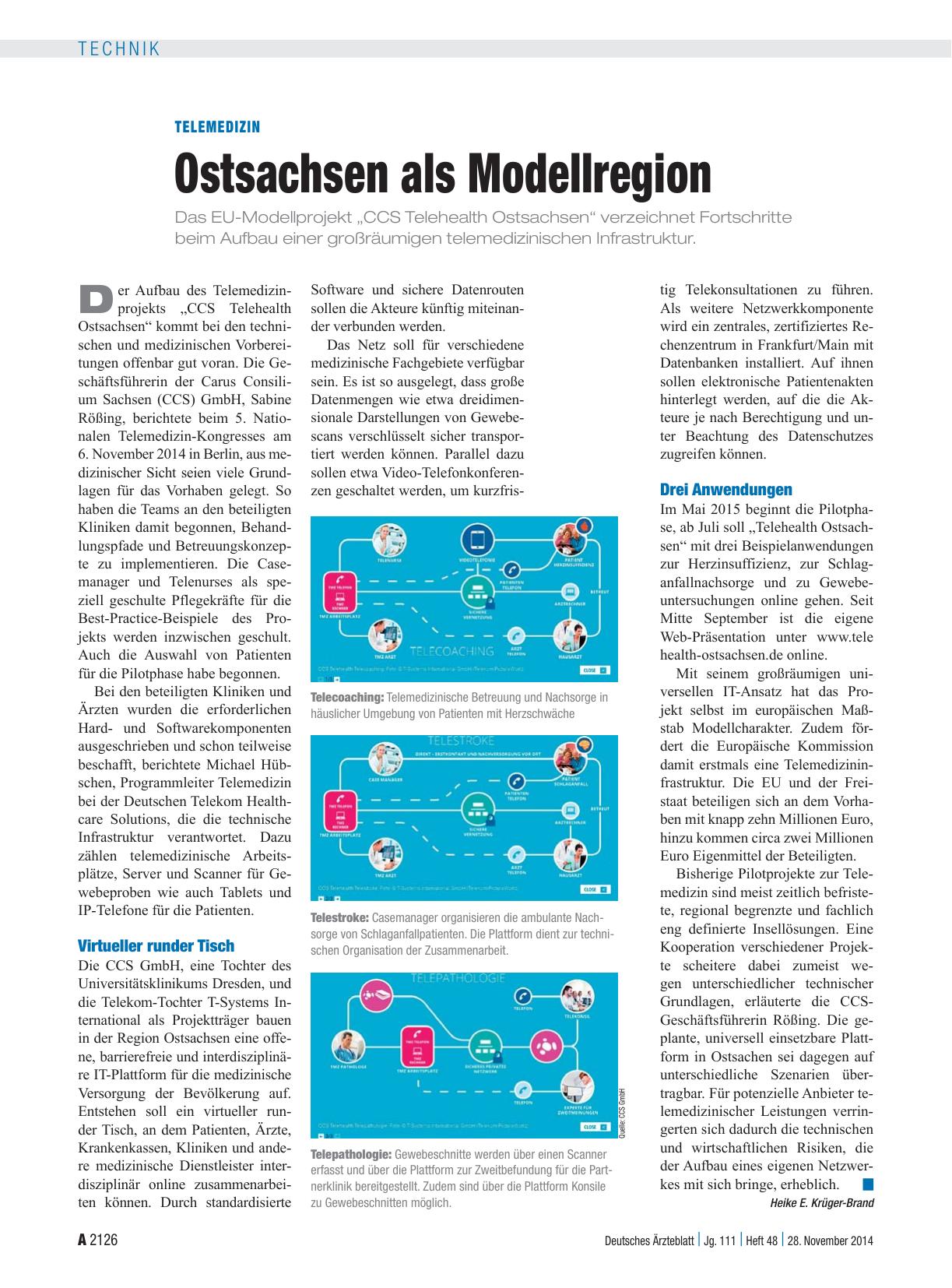 Vorschauseite 1: Telemedizin: Ostsachsen als Modellregion