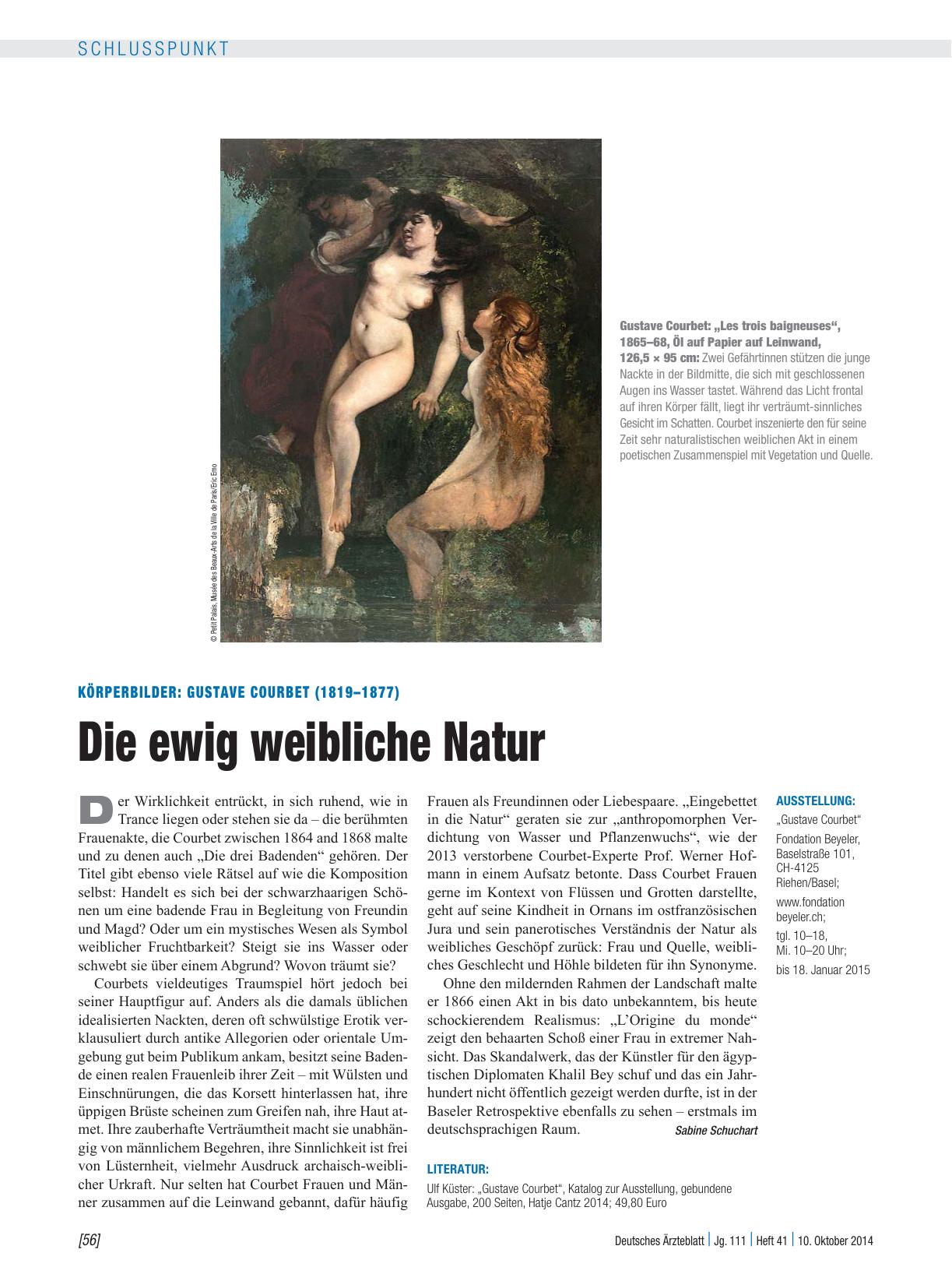 Vorschauseite 1: Körperbilder – Gustave Courbet (1819 – 1877): Die ewig weibliche Natur
