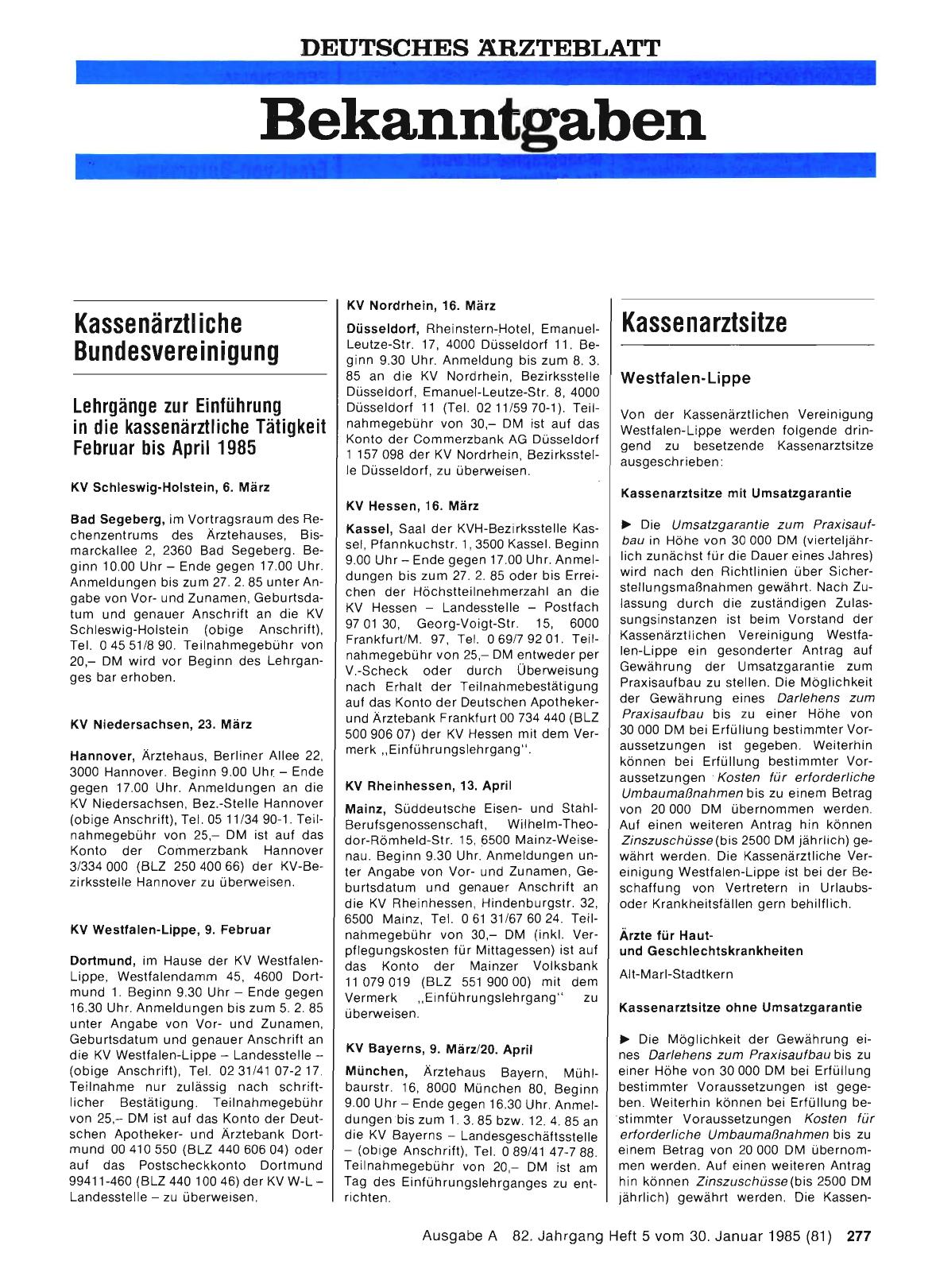 Vorschauseite 1: Kassenarztsitze