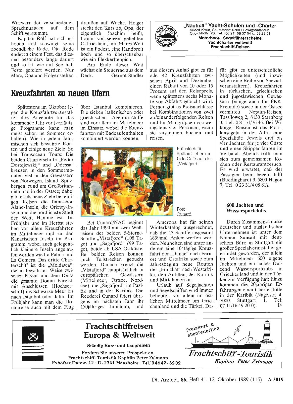 Vorschauseite 1: Kreuzfahrten zu neuen Ufern