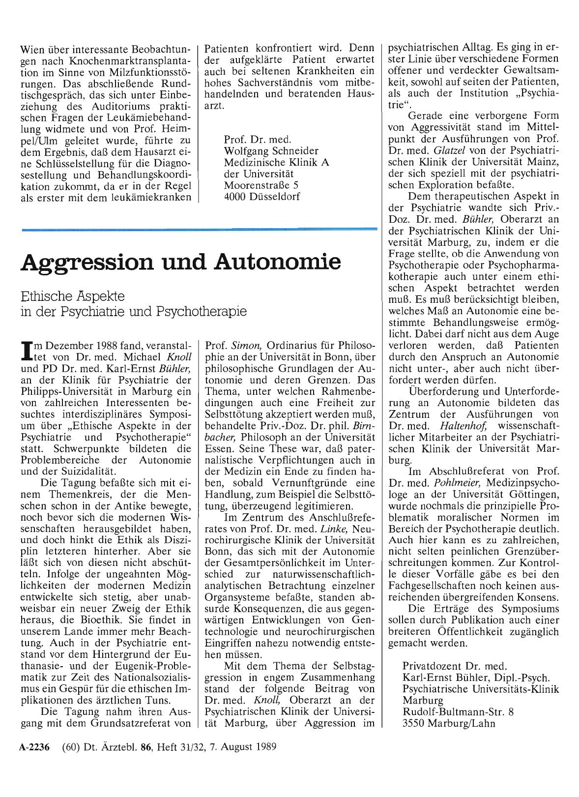 Vorschauseite 1: Aggression und Autonomie