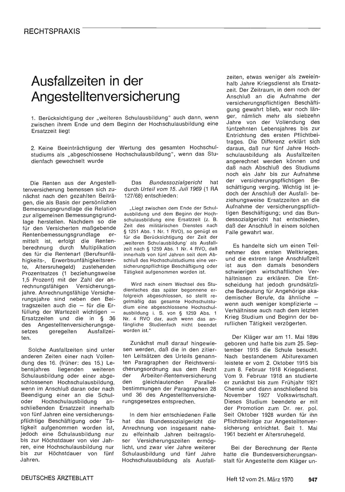 Vorschauseite 1: Ausfallzeiten in der Angestelltenversicherung