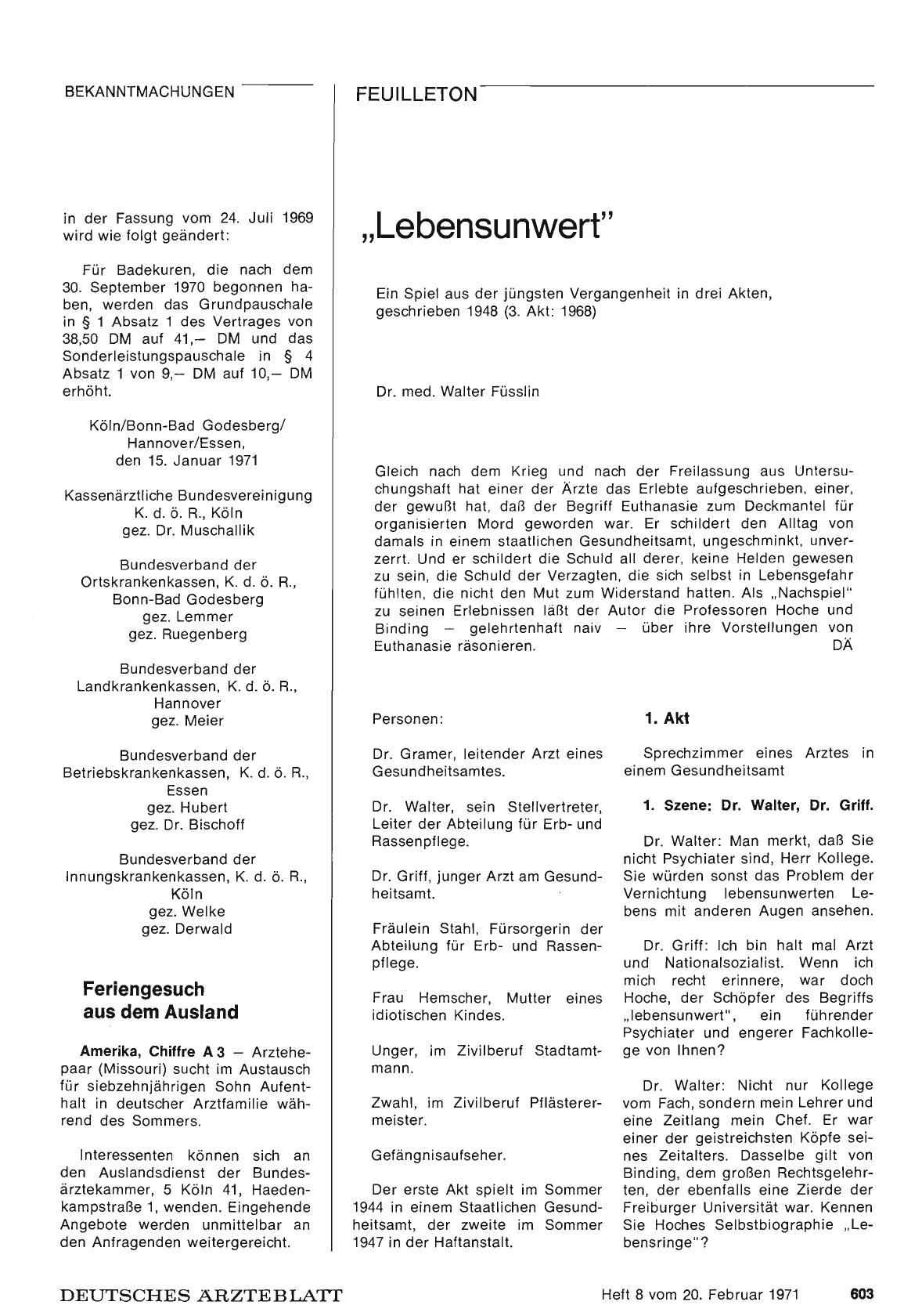 Vorschauseite 1: Feriengesuch aus dem Ausland