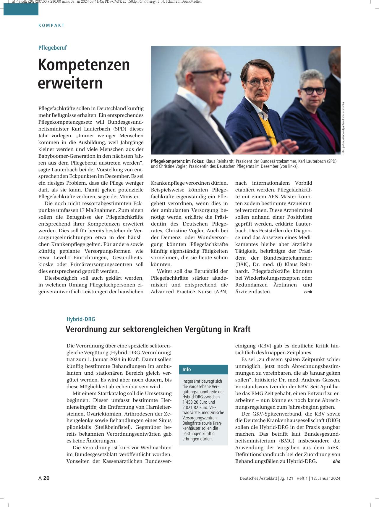 Vorschauseite 1: Hybrid-DRG: Verordnung zur sektorengleichen Vergütung in Kraft