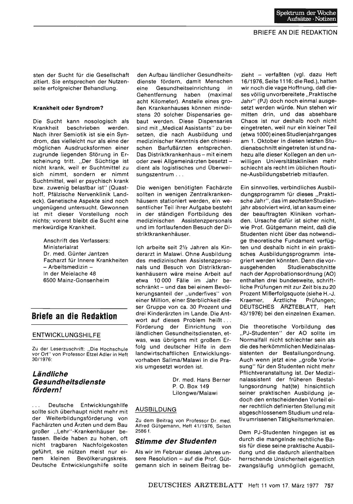 Vorschauseite 1: AUSBILDUNG: Stimme der Studenten