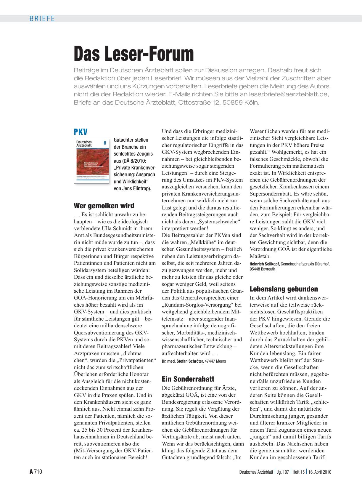 Vorschauseite 1: PKV: Ein Sonderrabatt