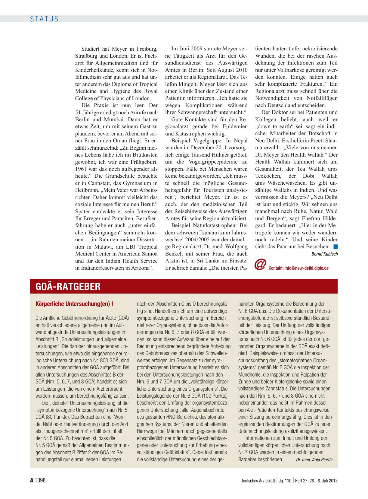Vorschauseite 1: Körperliche Untersuchung(en) I