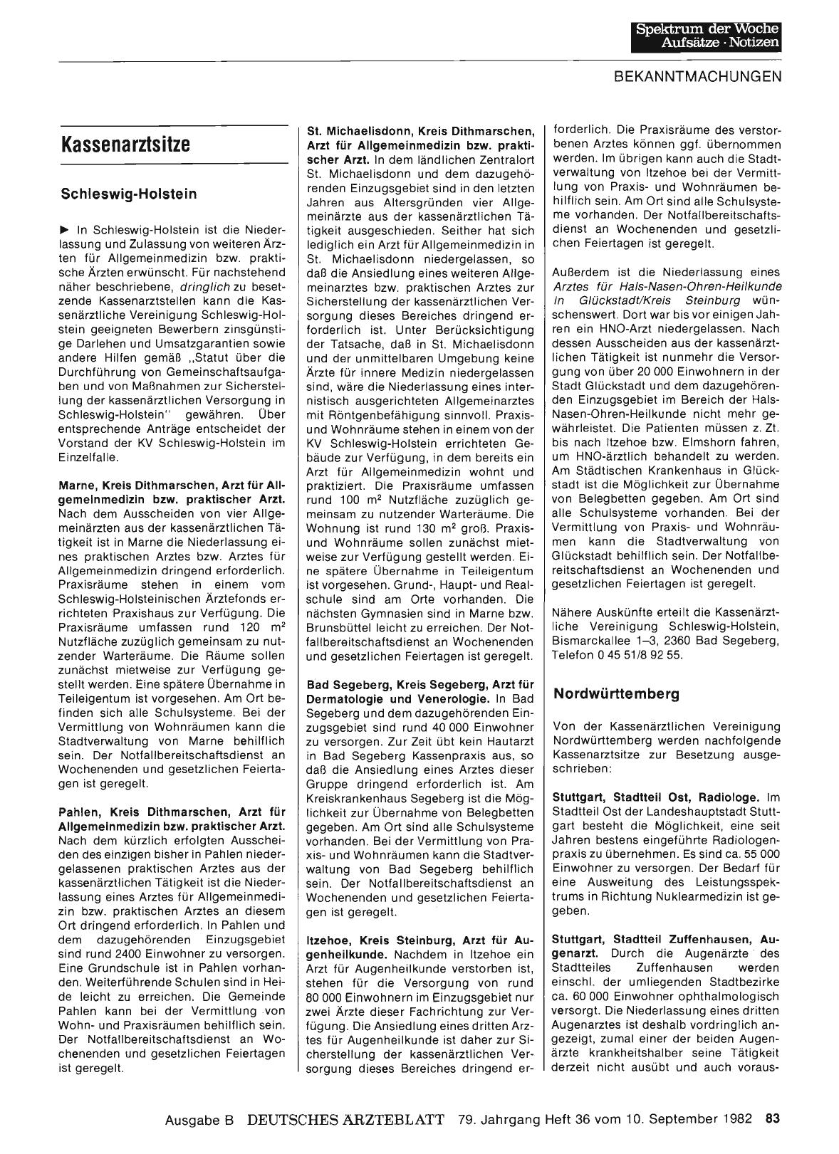 Vorschauseite 1: Kassenarztsitze