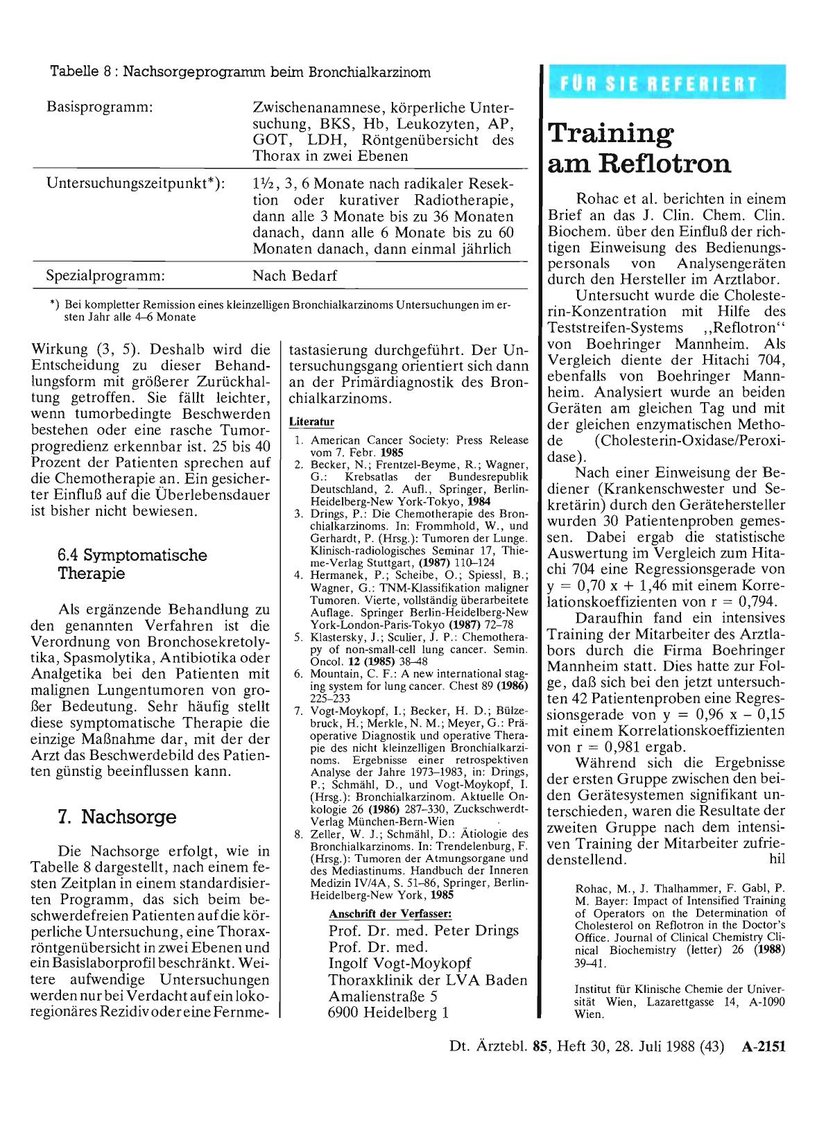Vorschauseite 1: Training am Reflotron