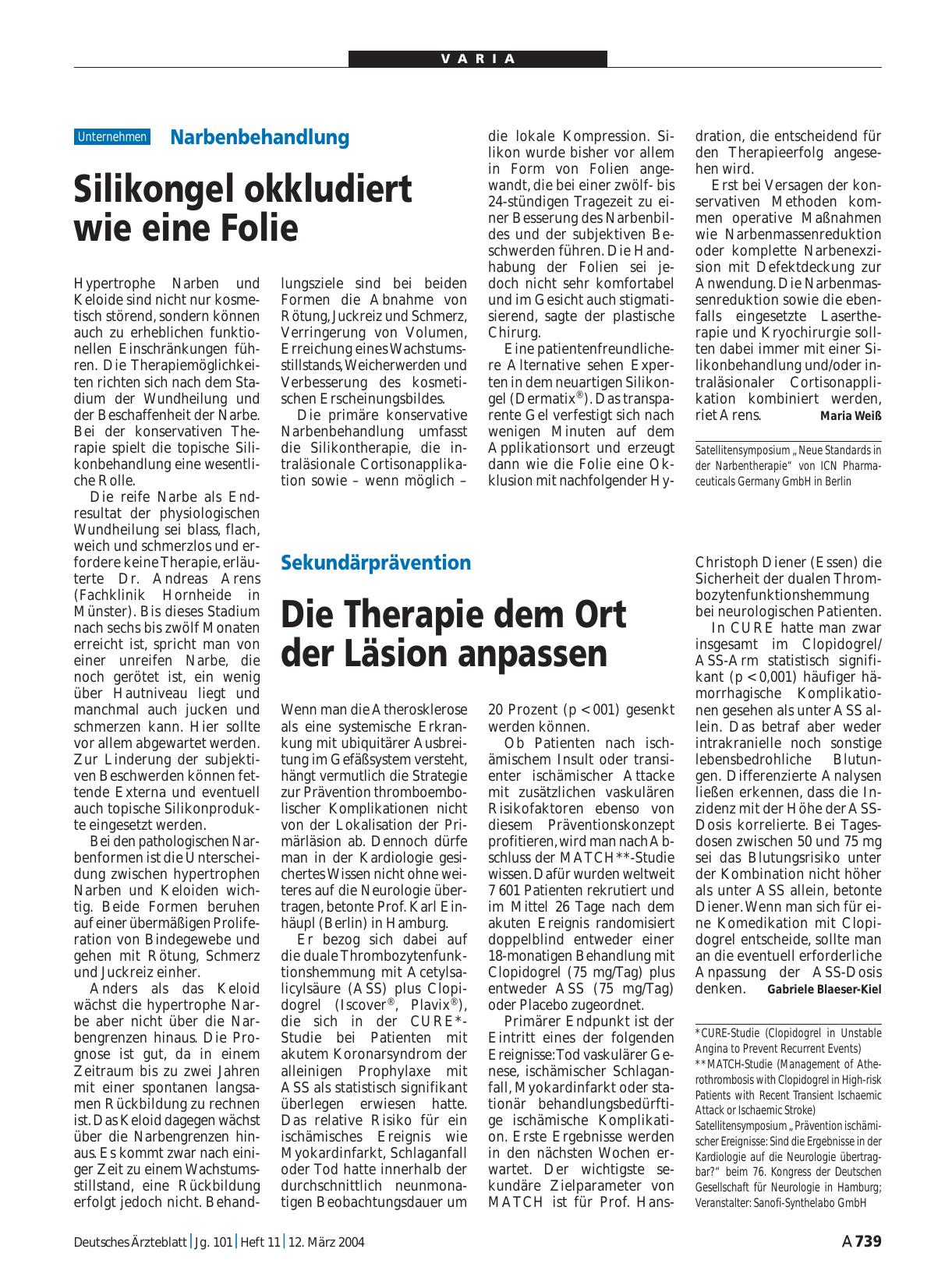 Vorschauseite 1: Sekundärprävention: Die Therapie dem Ort der Läsion anpassen