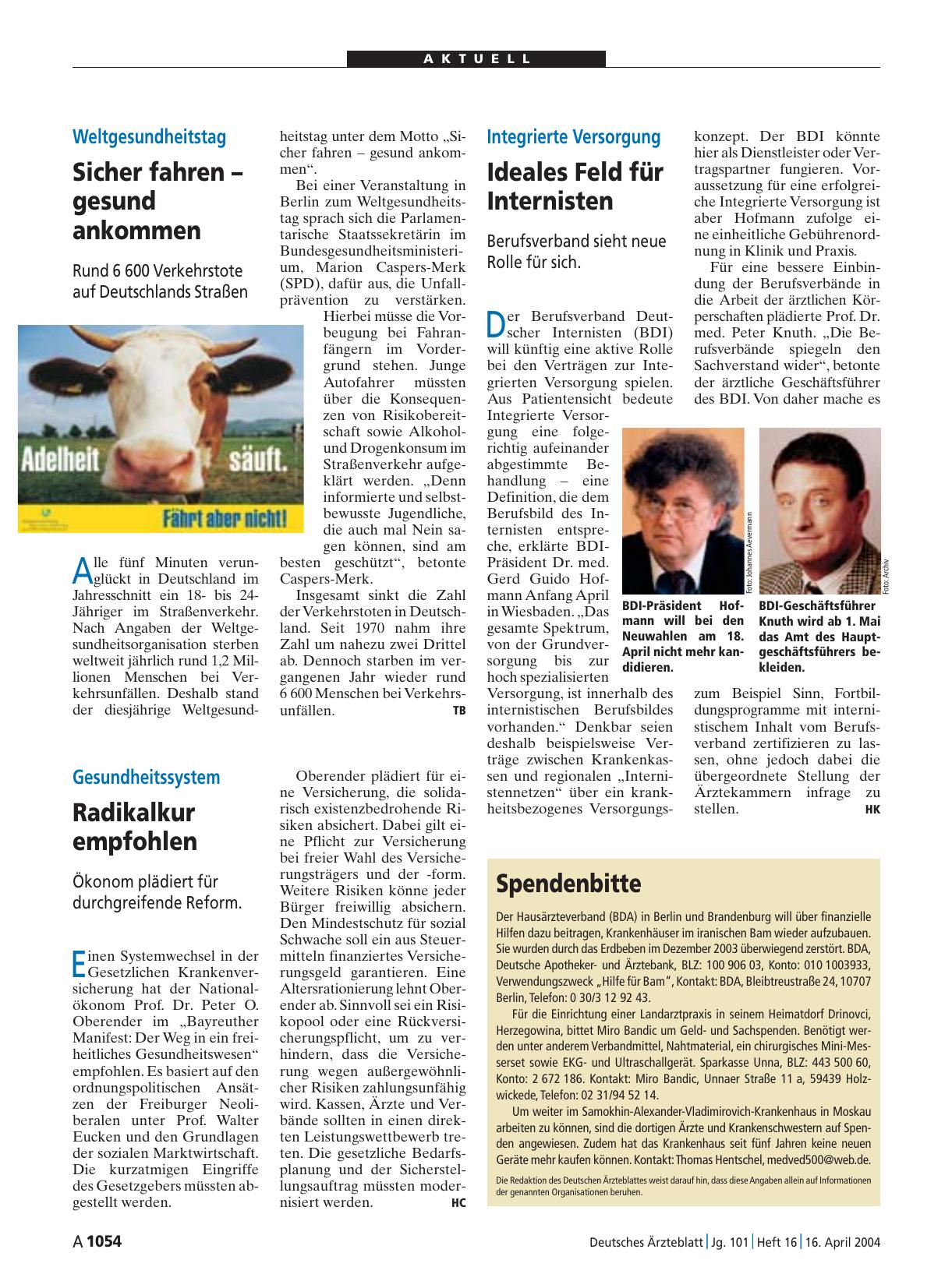 Vorschauseite 1: Gesundheitssystem: Radikalkur empfohlen