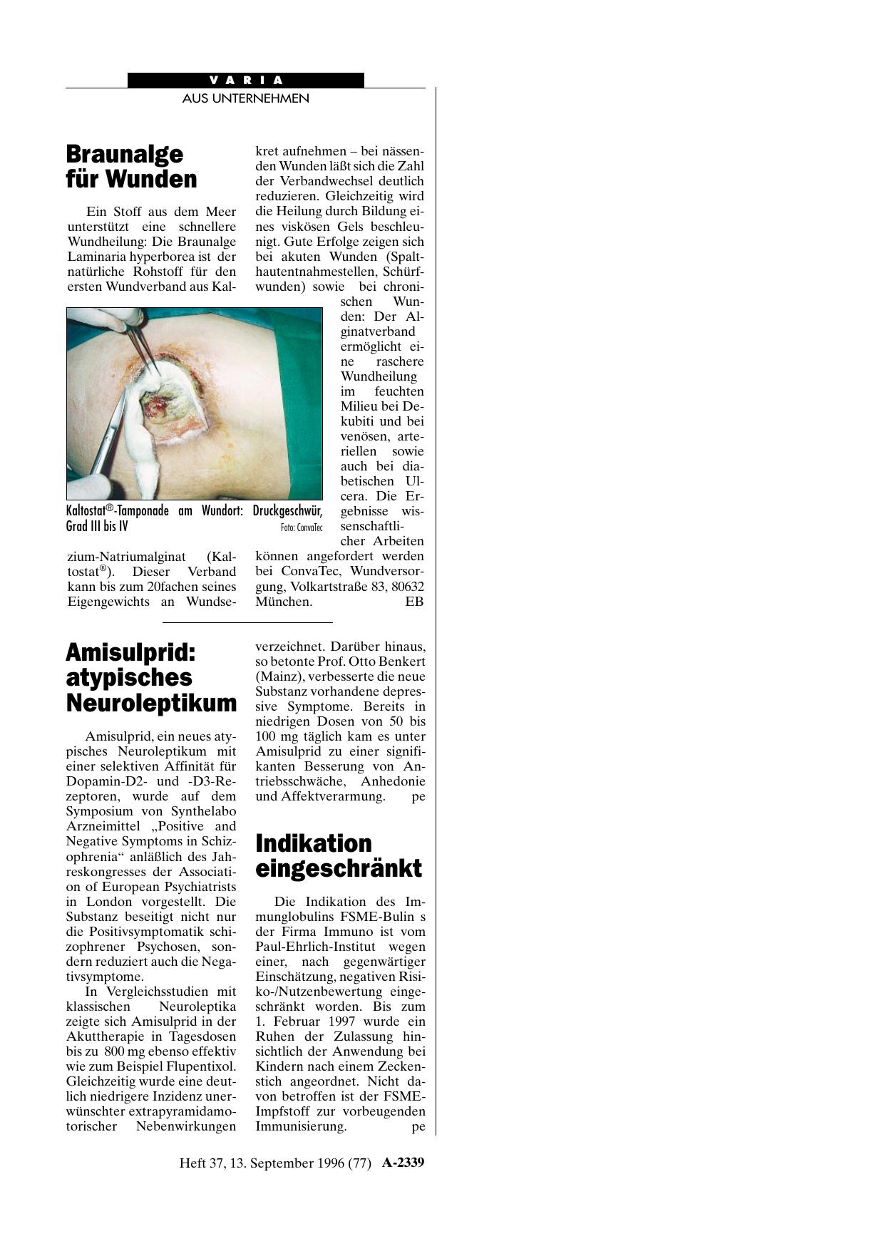 Vorschauseite 1: Braunalge für Wunden