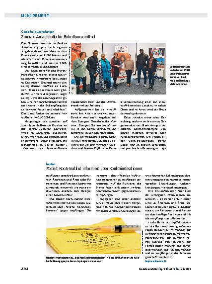 Vorschauseite 1: Impfen: Robert Koch-Institut informiert über Kontraindikationen