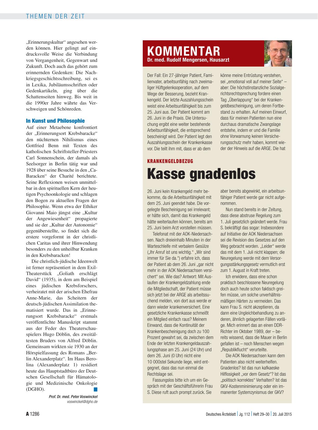 Vorschauseite 1: Krankengeldbezug: Kasse gnadenlos