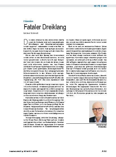 Vorschauseite 1: Prävention: Fataler Dreiklang