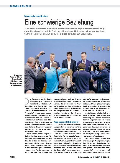 Vorschauseite 1: Wissenschaft und Medien: Eine schwierige Beziehung