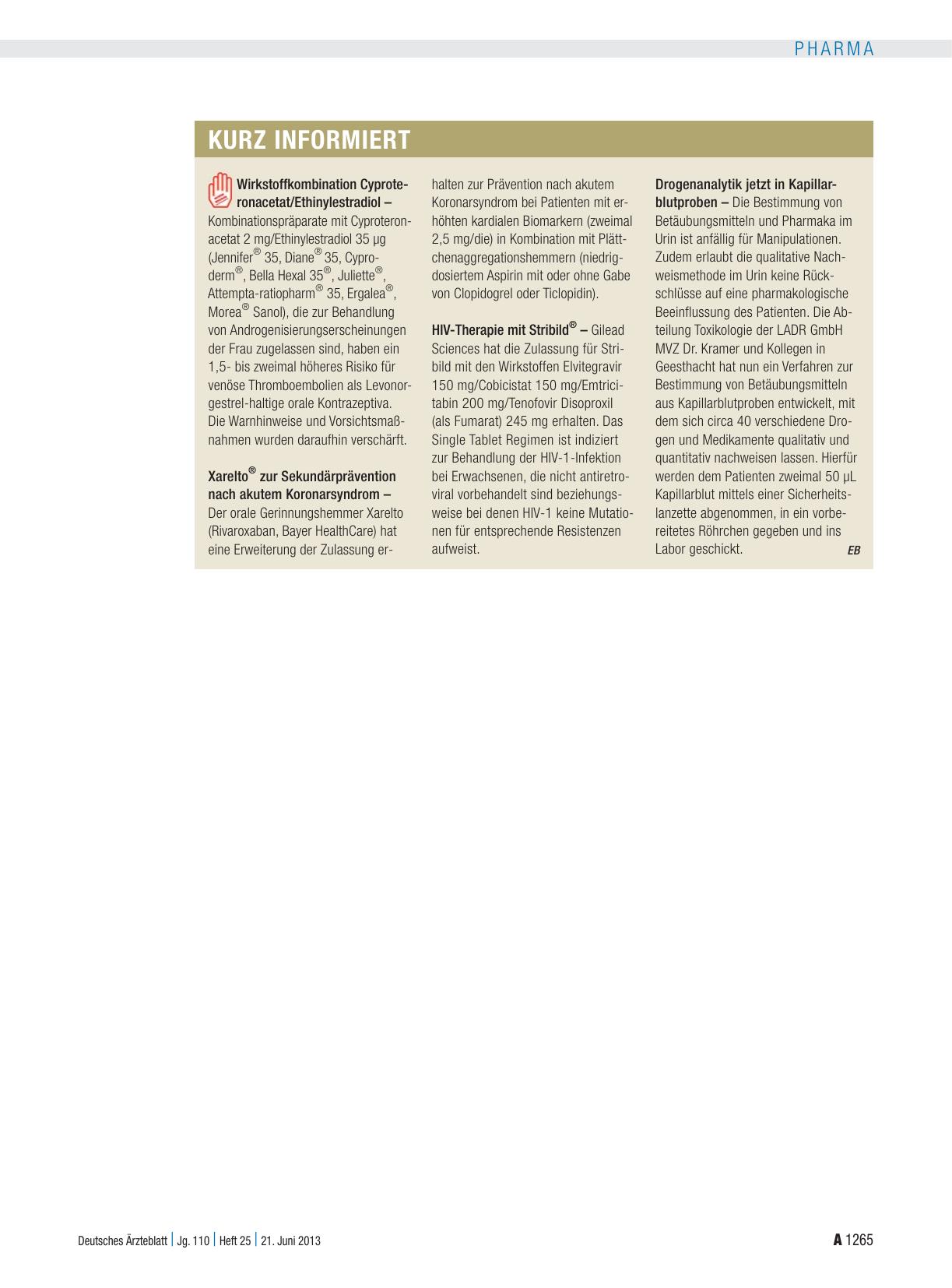 Vorschauseite 1: Kurz informiert