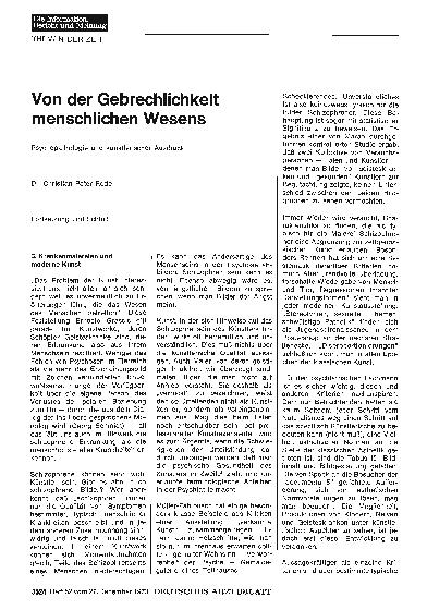 Vorschauseite 1: Von der Gebrechlichkeit menschlichen Wesens