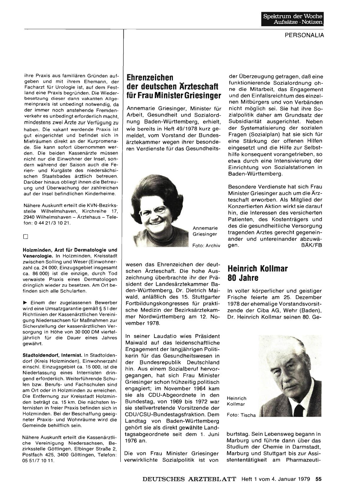 Vorschauseite 1: Heinrich Kollmar 80 Jahre