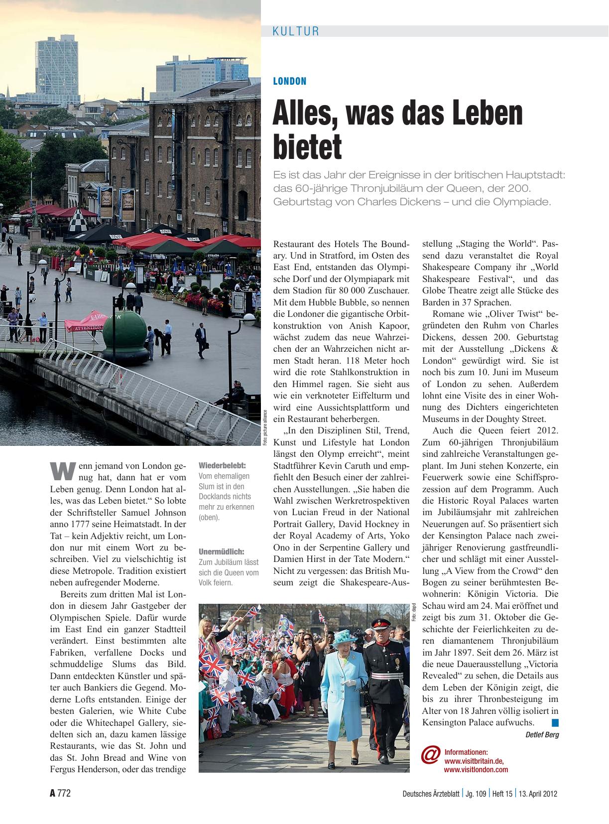 Vorschauseite 1: London: Alles, was das Leben bietet