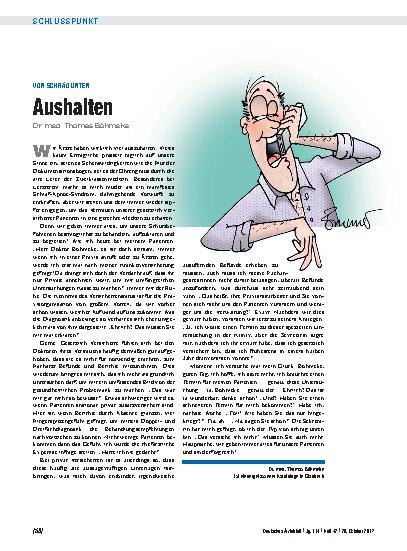 Vorschauseite 1: Von schräg unten: Aushalten