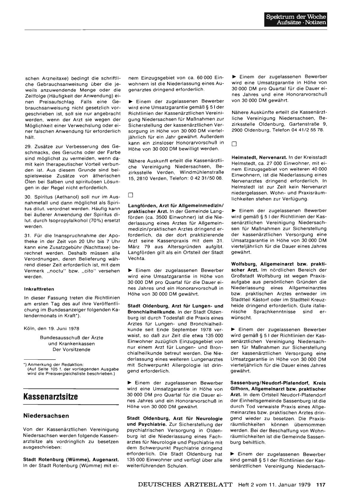 Vorschauseite 1: Kassenarztsitze