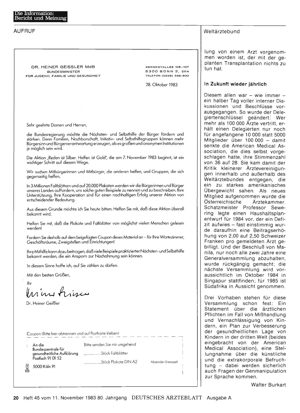 Vorschauseite 1: AUFRUF: „Reden ist Silber. Helfen ist Gold“