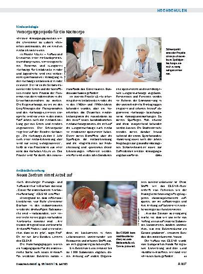 Vorschauseite 1: Antibiotikaforschung: Neues Zentrum nimmt Arbeit auf