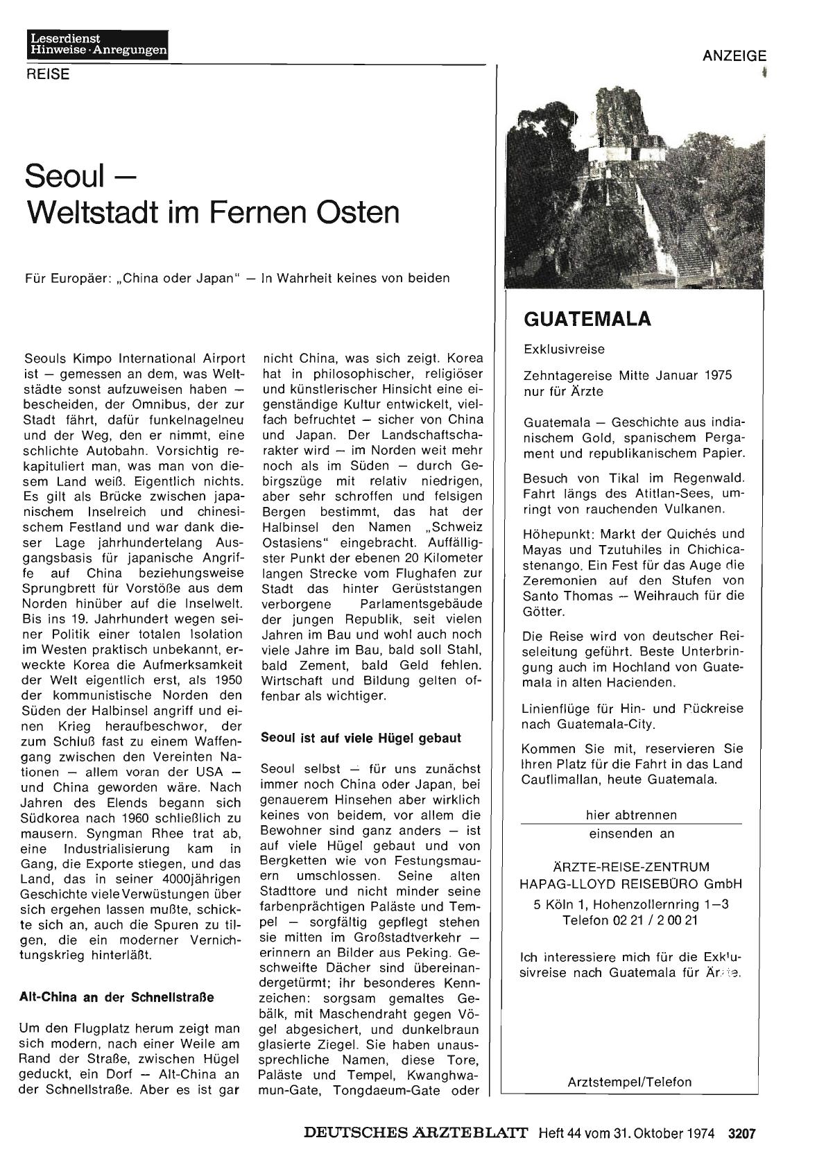 Vorschauseite 1: Seoul — Weltstadt im Fernen Osten
