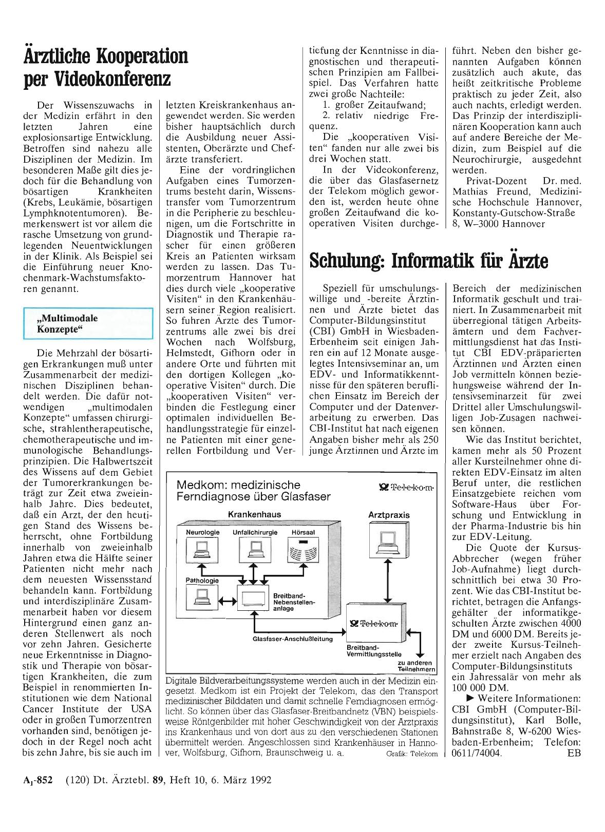 Vorschauseite 1: Schulung: Informatik für Ärzte