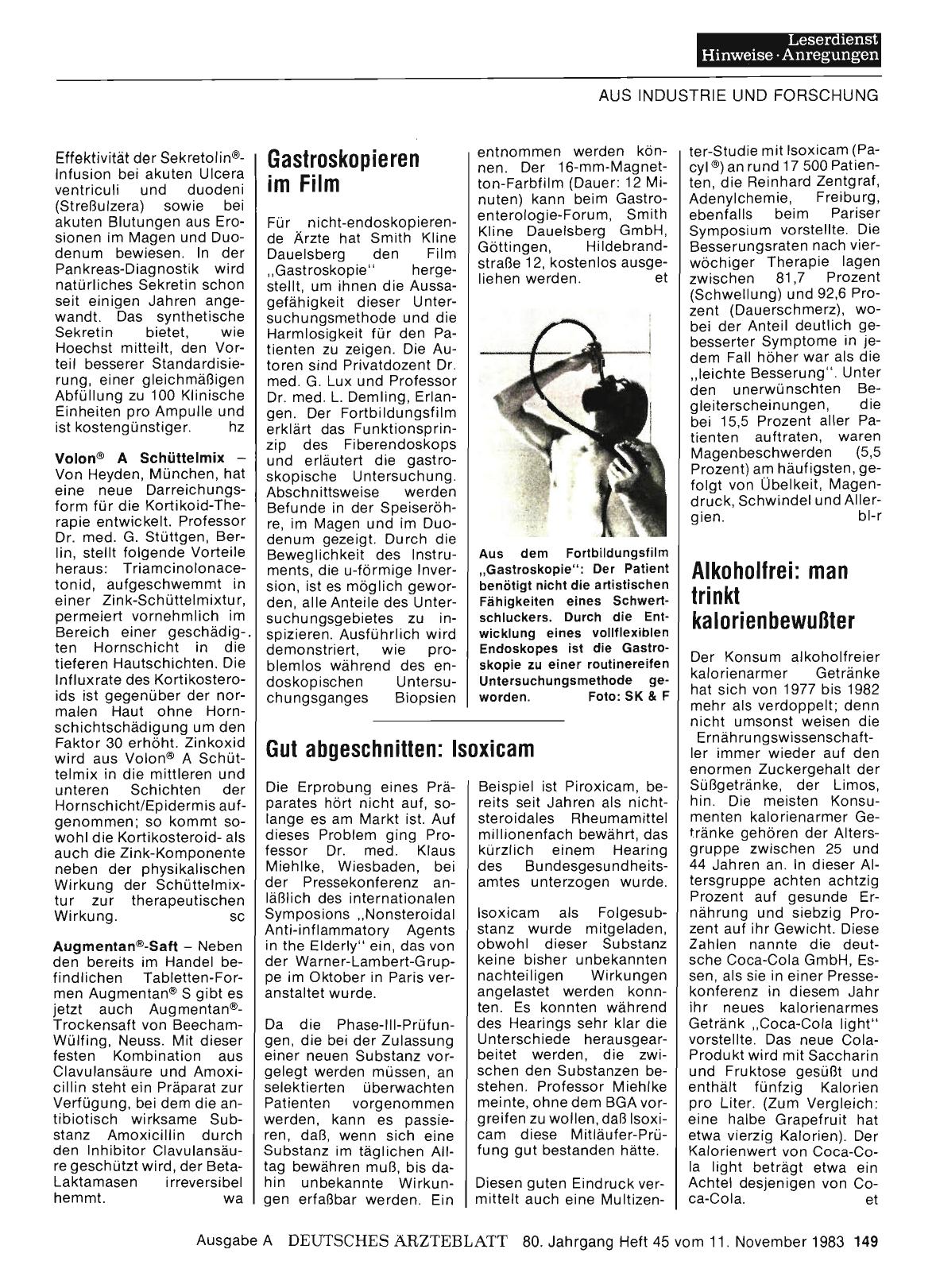 Vorschauseite 1: Gut abgeschnitten: Isoxicam
