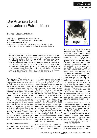 Vorschauseite 1: Die Arteriographie der unteren Extremitäten