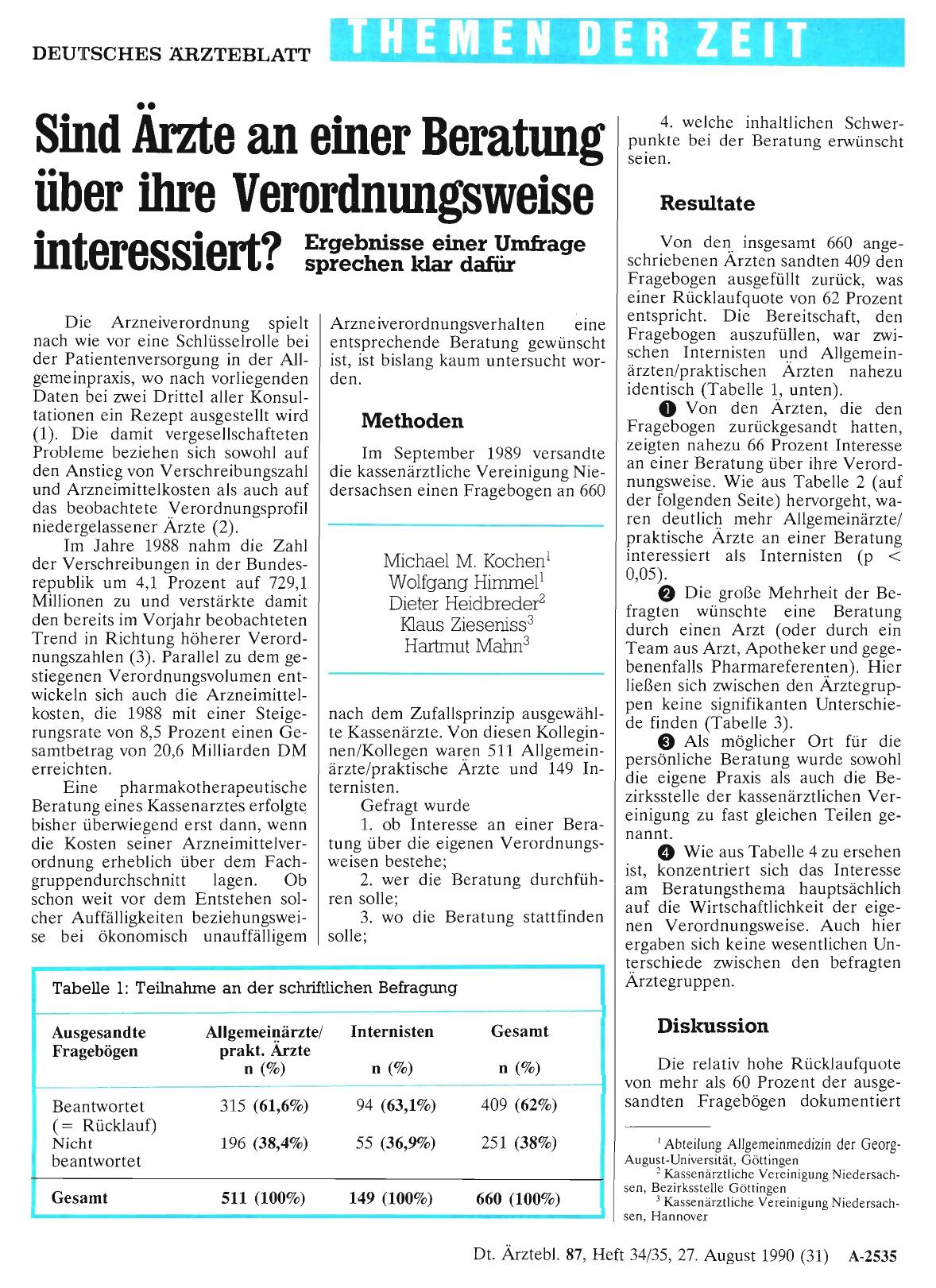 Vorschauseite 1: Sind Ärzte an einer Beratung über ihre Verordnungsweise interessiert?