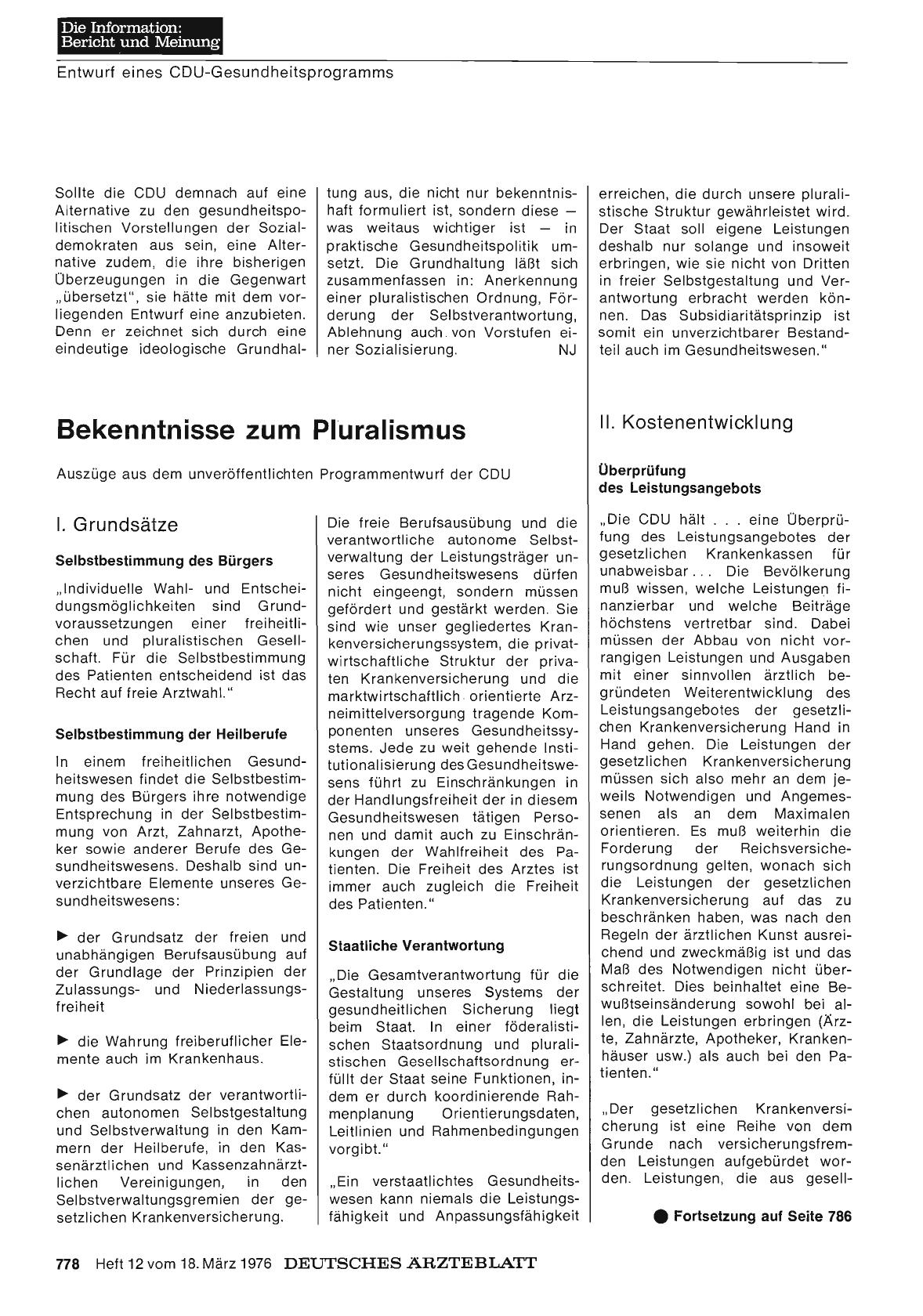 Vorschauseite 1: Bekenntnisse zum Pluralismus (Teil 1)