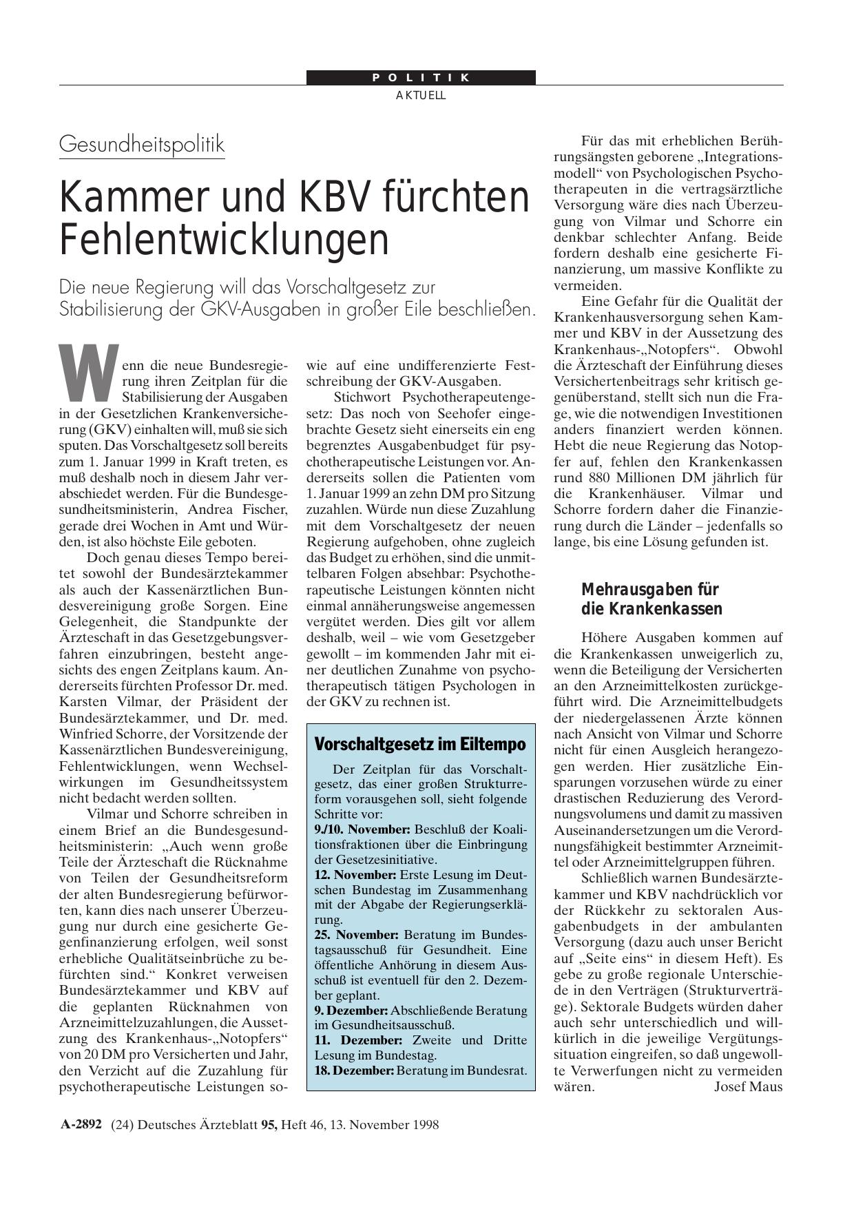 Vorschauseite 1: Vorschaltgesetz im Eiltempo