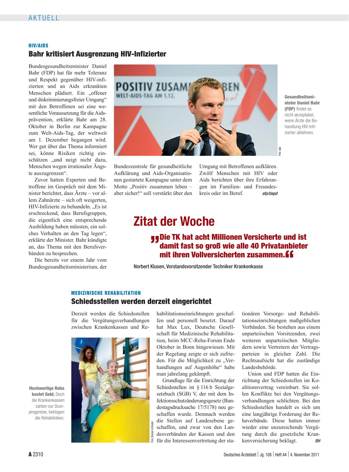 Vorschauseite 1: Medizinische Rehabilitation: Schiedsstellen werden derzeit eingerichtet