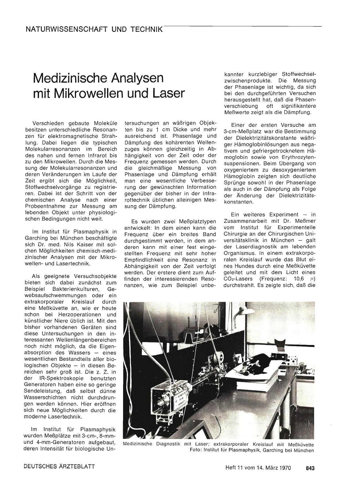 Vorschauseite 1: Medizinische Analysen mit Mikrowellen und Laser