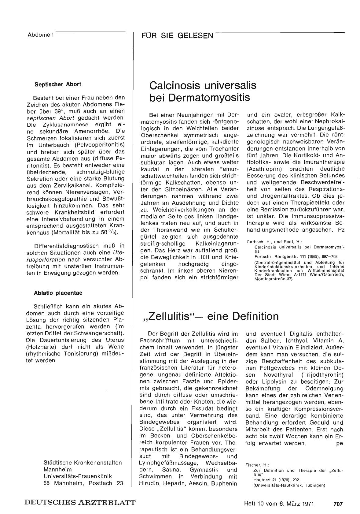 Vorschauseite 1: Calcinosis universalis bei Dermatomyositis