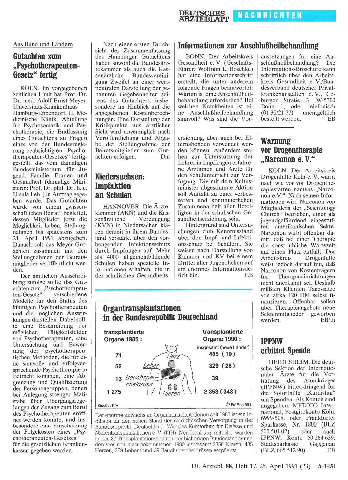 Vorschauseite 1: Gutachten zum „Psychotherapeuten-Gesetz“ fertig