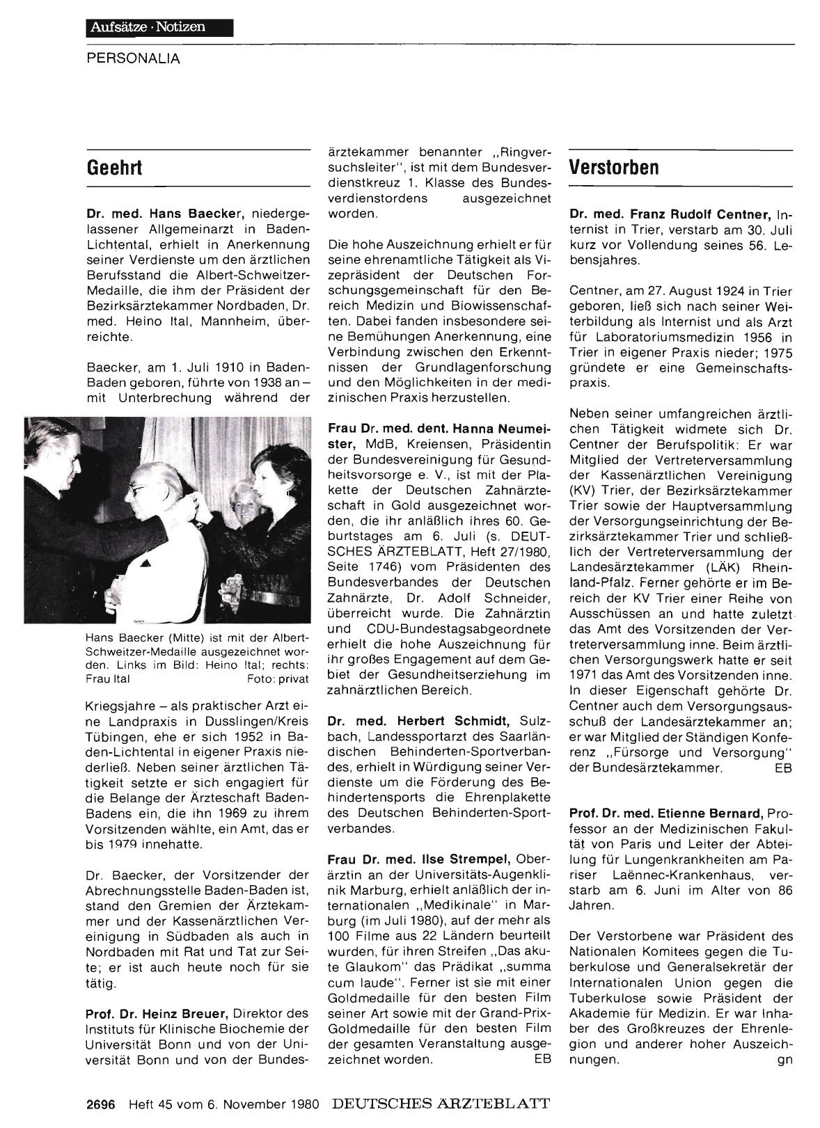 Vorschauseite 1: Geehrt