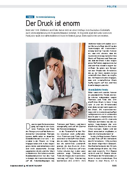 Vorschauseite 1: Kommerzialisierung: Der Druck ist enorm
