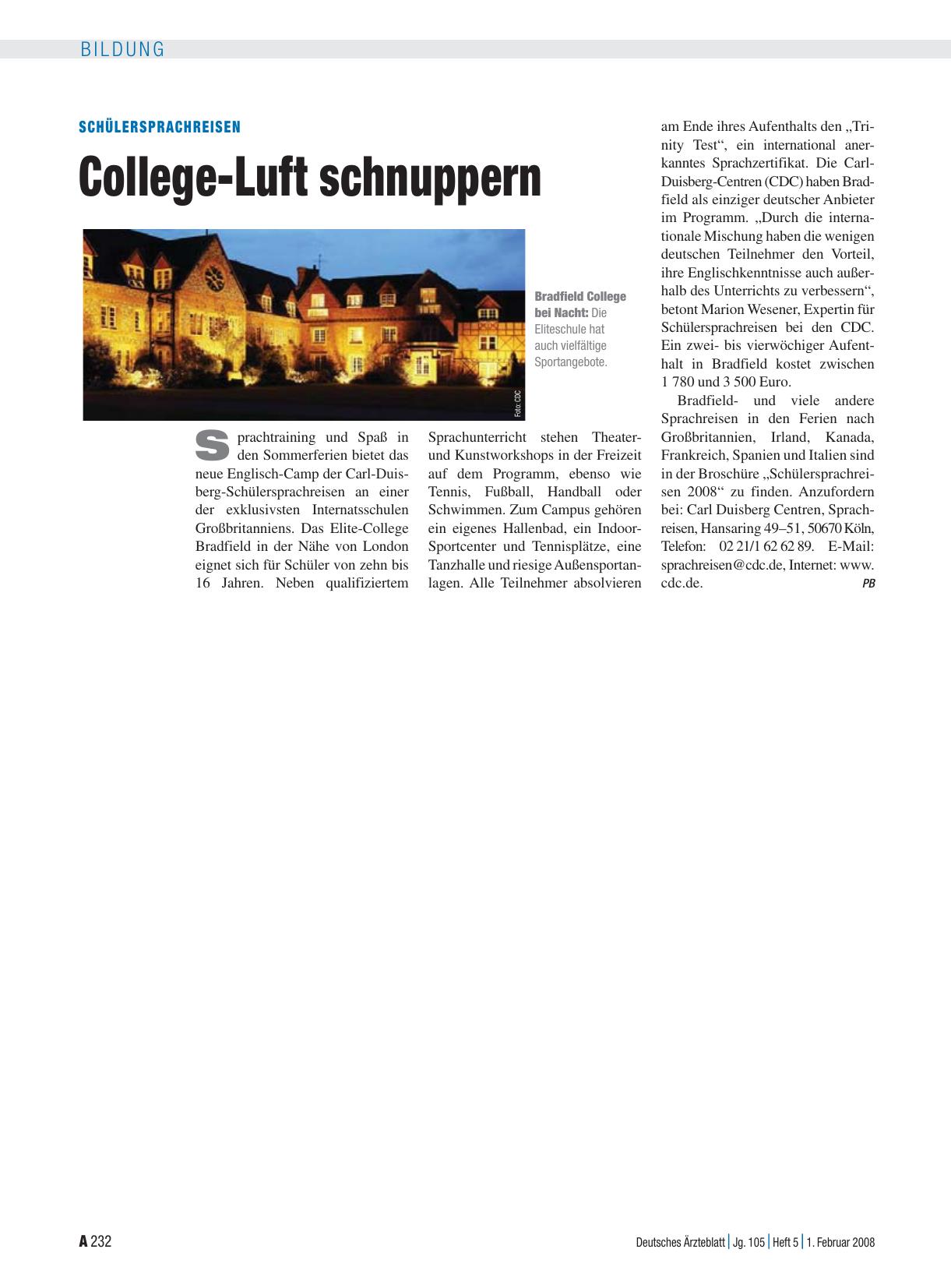 Vorschauseite 1: Schülersprachreisen: College-Luft schnuppern
