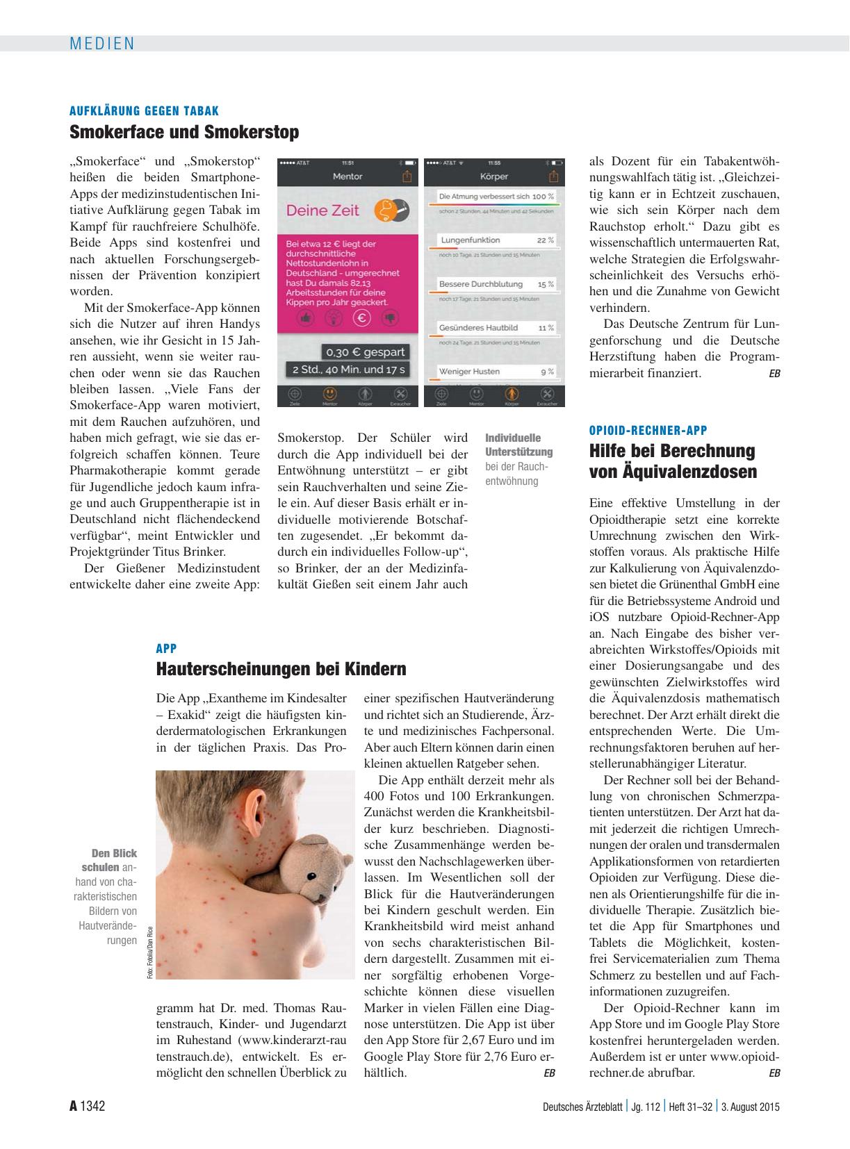 Vorschauseite 1: App: Hauterscheinungen bei Kindern